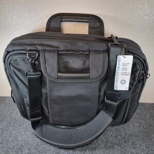 Brenthaven Laptop Bag Briefcase Travel Crossbody Black Stiff Side Protection USA